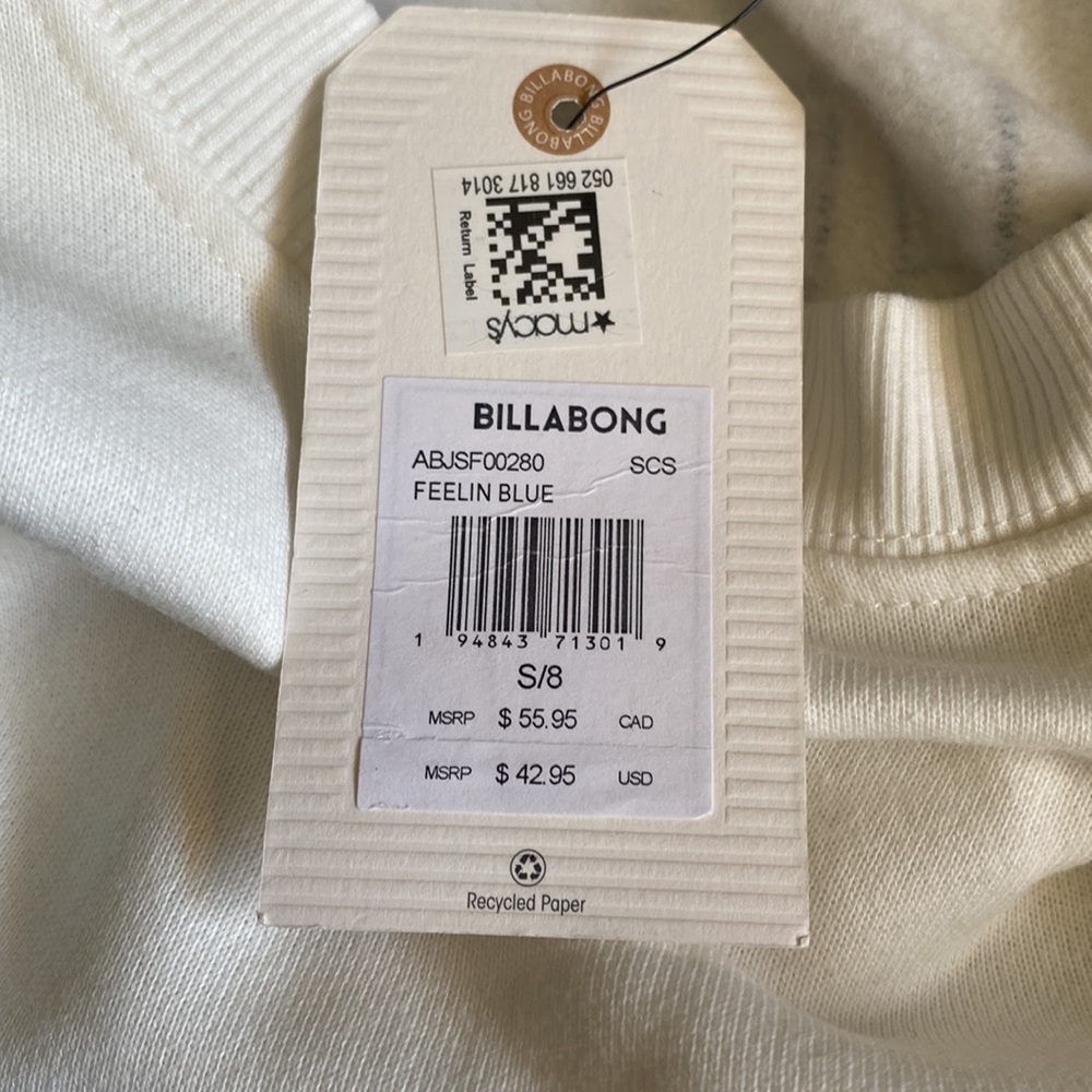 Sweatshirt. Billabong.  Small - Picture 5 of 6